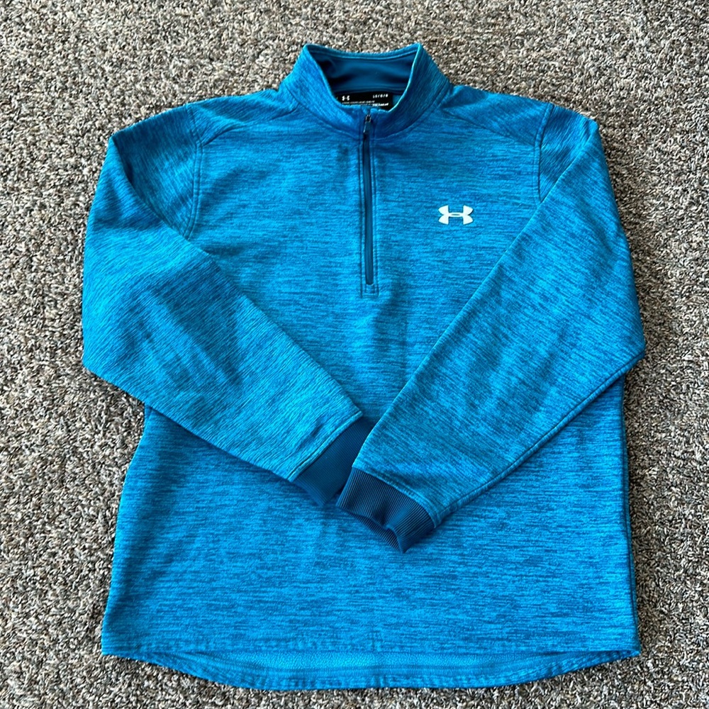 Men’s Size Large Blue Under Armour 1/4 Zip sweatshirt